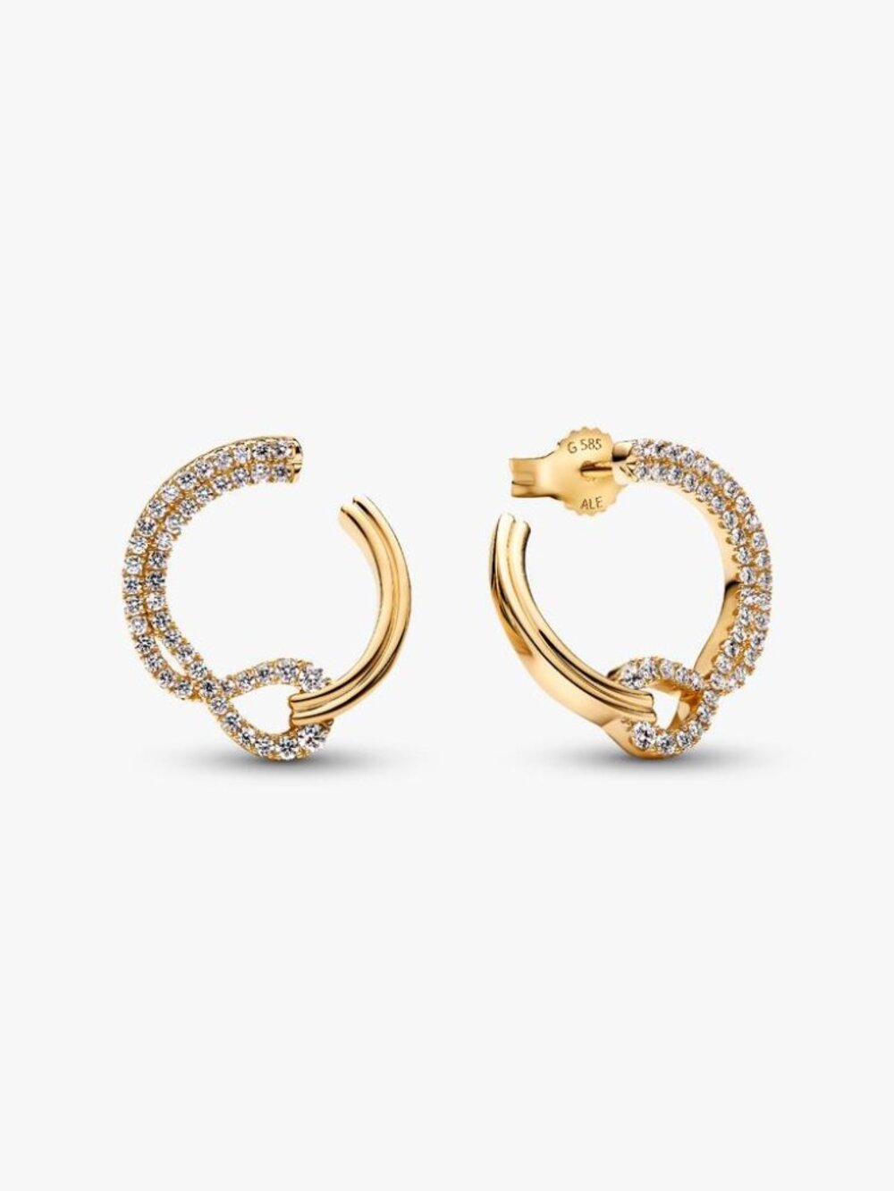Pandora Infinite Lab-grown Diamond Pav�� Open Circle Stud Earrings
